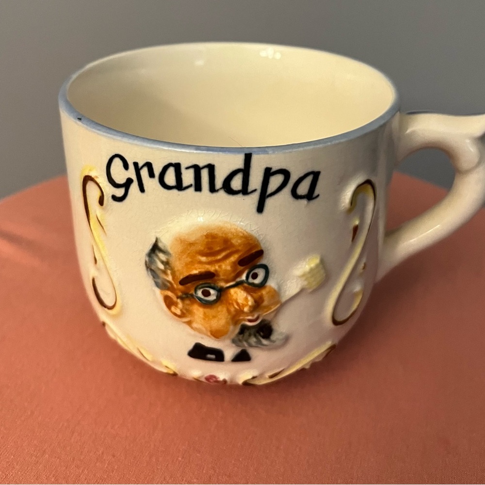 Vintage Lefton 20141 Hand Painted Grandpa mug